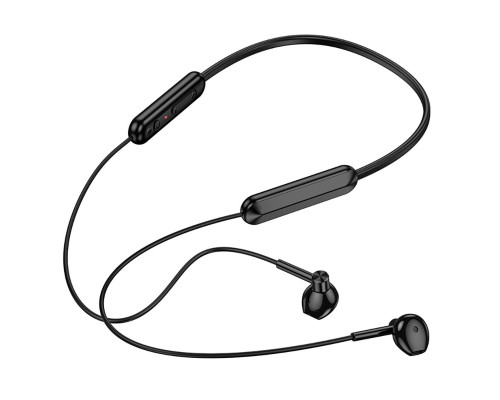 Бездротові навушники BOROFONE BE70 Light neck-hanging BT earphones obsidian black (6941991117046)