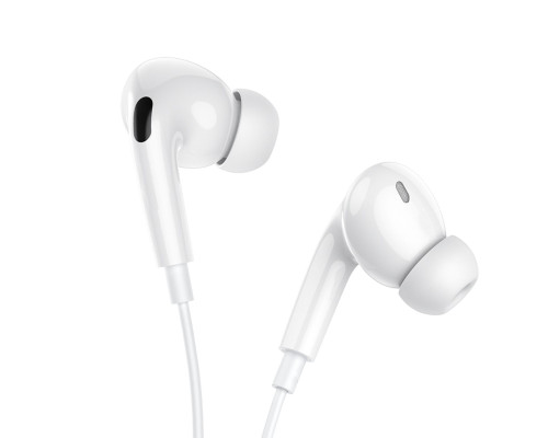 Навушники BOROFONE BM100 Pro Fuente universal earphones with microphone White (6941991121760)