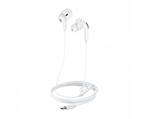 Навушники BOROFONE BM30 Pro Original series earphones for Type-C White (BM30PCW)