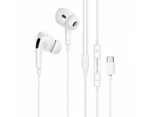 Навушники BOROFONE BM30 Pro Original series earphones for Type-C White (BM30PCW)