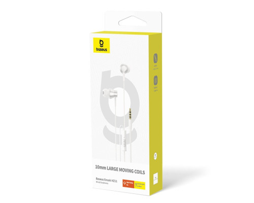 Навушники Baseus Encok HZ11 Wired Earphones Moon White (A00164200213-Z1)