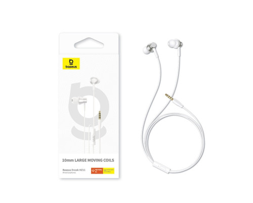Навушники Baseus Encok HZ11 Wired Earphones Moon White (A00164200213-Z1)