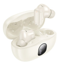 Бездротові навушники BOROFONE FQ4 Lighten true wireless ANC+ENC noise reduction BT headset Milky white (6941991117671)