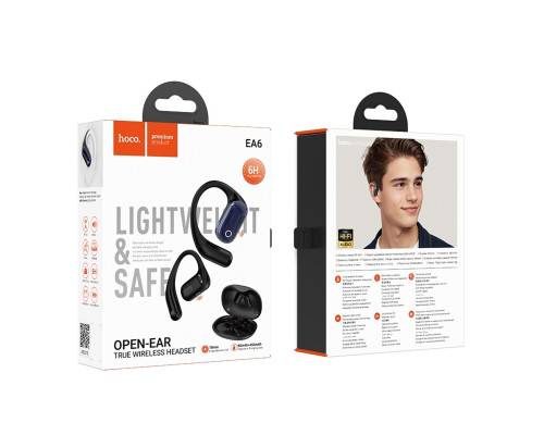 Навушники HOCO EA6 Melody open true wireless BT headset Black (6942007634151)