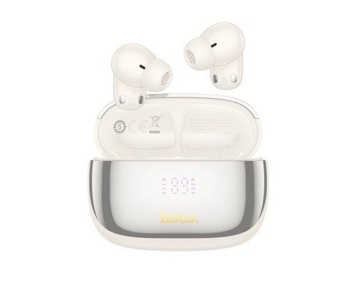Бездротові навушники HOCO EQ20 Rhyme true wireless ANC+ENC noise reduction BT headset Milky White (6942007641326)