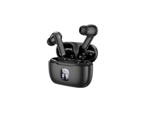 Бездротові навушники BOROFONE FQ7 Treasure wireless ANC+ENC noise reduction BT headset Black (6941991120060)