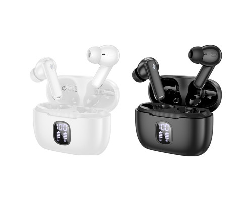 Бездротові навушники BOROFONE FQ7 Treasure wireless ANC+ENC noise reduction BT headset Black (6941991120060)