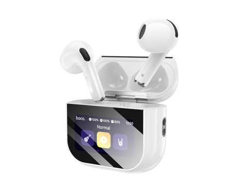 Бездротові навушники HOCO EW82 Sparkle true wireless touch screen BT headset White (6942007646529)
