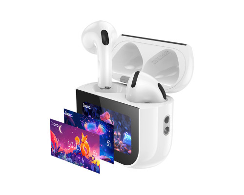 Бездротові навушники HOCO EW82 Sparkle true wireless touch screen BT headset White (6942007646529)