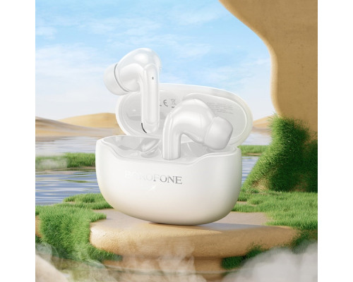 Бездротові навушники BOROFONE FQ1 Shine wireless BT headset White (6941991113291)
