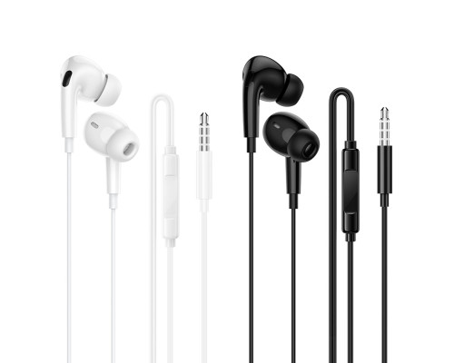 Навушники BOROFONE BM100 Pro Fuente universal earphones with microphone Black (6941991121753)