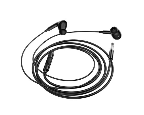Навушники BOROFONE BM100 Pro Fuente universal earphones with microphone Black (6941991121753)
