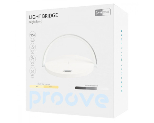 Нічник з Бездротовою Зарядкою Proove Light Bridge white 2003000167450 6901111833744