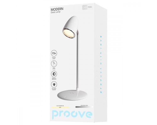 Настільна лампа з Бездротовою Зарядкою Proove Modern white 2003000172287 6901113622025