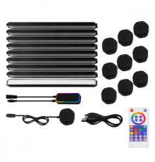 RGB Набір настінних світильників LED Smart Wall Lamp 9pcs (TuYa WIFI) black 2001001859527