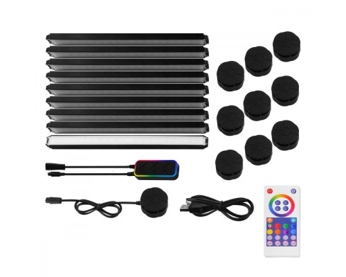 RGB Набір настінних світильників LED Smart Wall Lamp 9pcs (TuYa WIFI) black 2001001859527