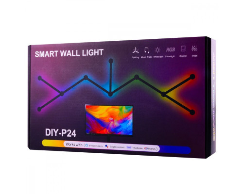 RGB Набір настінних світильників LED Smart Wall Lamp 9pcs (TuYa WIFI) black 2001001859527