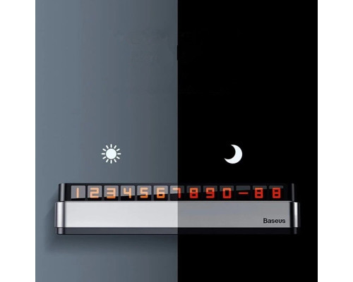 Паркувальна карта Baseus Moonlight Box Series Temporary Parking Number Plate Dark gray (ACNUM-B0G)