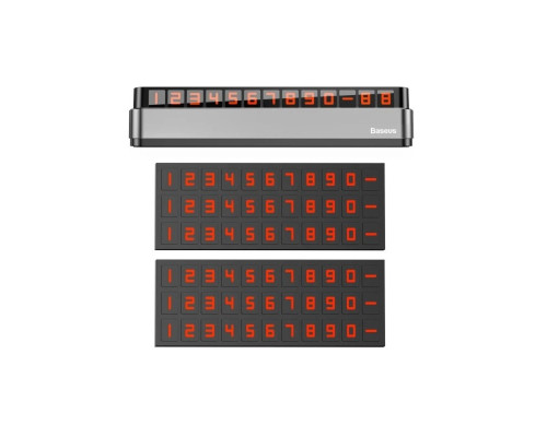 Паркувальна карта Baseus Moonlight Box Series Temporary Parking Number Plate Dark gray (ACNUM-B0G)