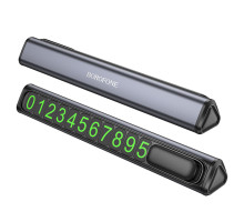 Паркувальна карта BOROFONE FC3 Ronny can hidden parking sign Black Metal Gray (6941991118760)