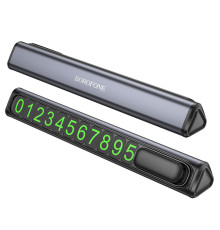 Паркувальна карта BOROFONE FC3 Ronny can hidden parking sign Black Metal Gray (6941991118760)
