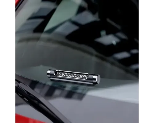 Автовізитка на Торпедо (набірна) BASEUS Temporary Parking Number Card Black ACNUM-01 mag-6953156270749145779