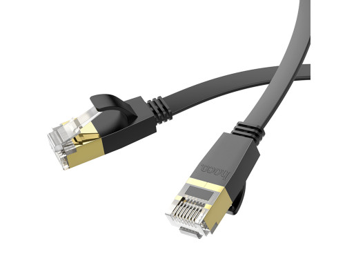 Мережевий кабель HOCO US07 General pure copper flat network cable(L=10M) Black (6931474780713)