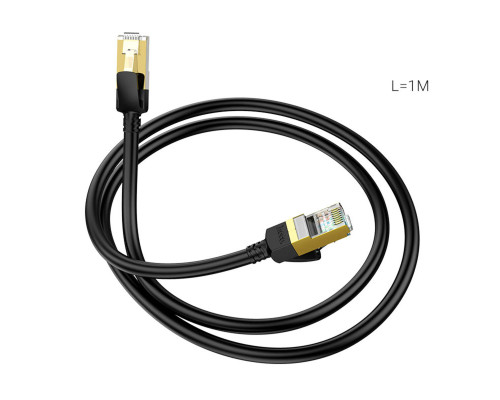 Мережевий кабель HOCO US02 Level pure copper gigabit ethernet cable(L=1M) Black (6931474761958)