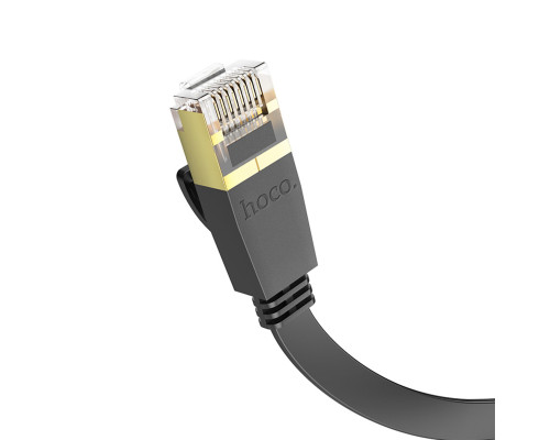 Мережевий кабель HOCO US07 General pure copper flat network cable(L=20M) Black (6931474780720)