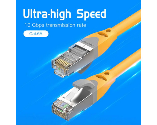Мережевий кабель Vention Cat.6A SFTP Patch Cable 1.5M Yellow (IBHYG)