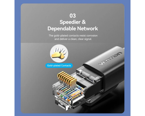 Мережевий кабель Vention Cat6 UTP Patch Cable 1.5M Black (IBRBG) (IBRBG)