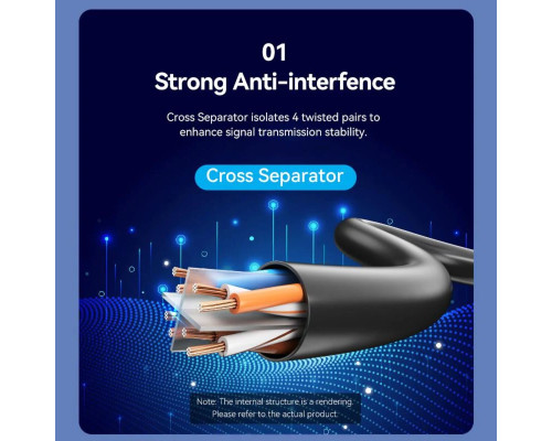 Мережевий кабель Vention Cat6 UTP Patch Cable 1.5M Black (IBRBG) (IBRBG)