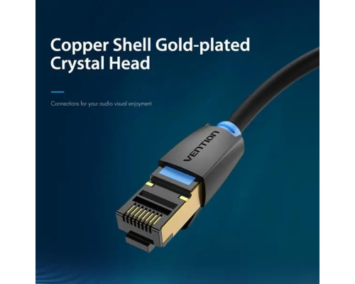 Мережевий кабель Vention Cat.8 SFTP Patch Cable 3M Black (IKABI) (IKABI)