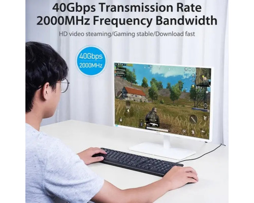 Мережевий кабель Vention Cat.8 SFTP Patch Cable 3M Black (IKABI) (IKABI)