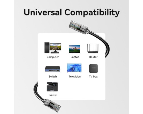 Мережевий кабель Vention Cat5e UTP Ethernet Patch Cable 2M Black (IABBH)