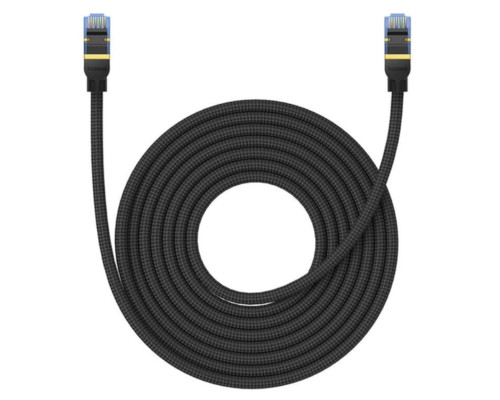 Мережевий кабель Baseus High Speed CAT7 10Gigabit Ethernet Cable (Braided Cable)10m Cluster Black (B0013320B111-07)