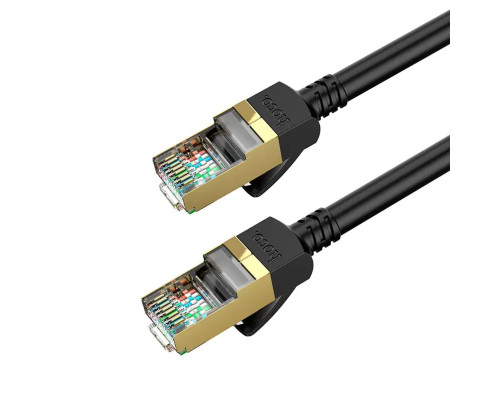 Мережевий кабель HOCO US02 Level pure copper gigabit ethernet cable(L=3M) Black (6931474761965)