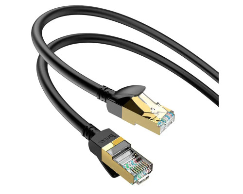 Мережевий кабель HOCO US02 Level pure copper gigabit ethernet cable(L=3M) Black (6931474761965)