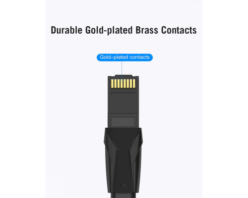 Мережевий кабель Vention Flat Cat.6 UTP Patch Cable 1.5M Black (IBABG)