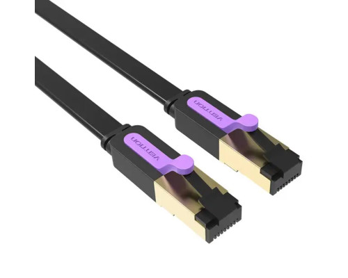 Мережевий кабель Vention Flat Cat.7 Patch Cable 1.5M Black (ICABG)