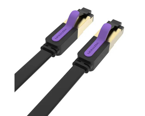 Мережевий кабель Vention Flat Cat.7 Patch Cable 1.5M Black (ICABG)