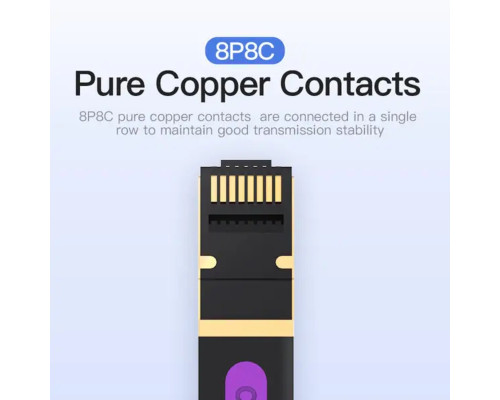 Мережевий кабель Vention Flat Cat.7 Patch Cable 1.5M Black (ICABG)