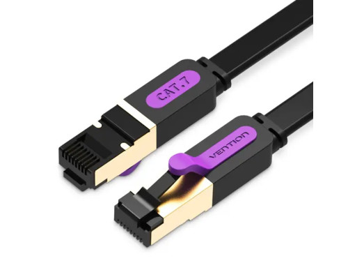 Мережевий кабель Vention Flat Cat.7 Patch Cable 1.5M Black (ICABG)