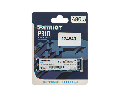Жорсткий диск M.2 2280 SSD 480Gb Patriot P310 Series (P310P480GM28) NBB-124543