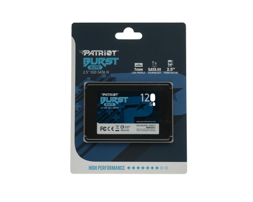 Жорсткий диск 2.5 SSD 120Gb Patriot Burst Elite Series, PBE120GS25SSDR, 3D QLC, SATA-III 6Gb/s, зап/чит. - 320/450мб/с NBB-105253