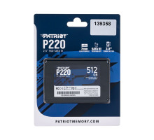 Жорсткий диск 2.5" SSD 512b Patriot P220 Series, P220S512G25 NBB-139358