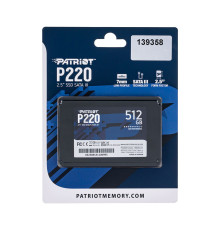 Жорсткий диск 2.5" SSD 512b Patriot P220 Series, P220S512G25 NBB-139358