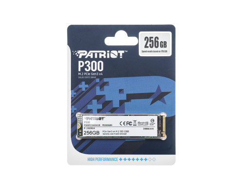 Жорсткий диск M.2 2280 SSD 256Gb Patriot P300 Series, P300P256GM28, NVMe1.3 PCIe3.0 x4, 3D NAND TLC, зап/чит. - 1100/1700мб/с NBB-83515