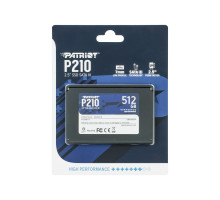 Жорсткий диск 2.5 SSD 512Gb Patriot P210 Series, P210S512G25, TLC 3D, SATA-III 6Gb/s, зап/чит. - 430/520мб/с NBB-95225