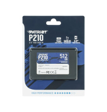 Жорсткий диск 2.5 SSD 512Gb Patriot P210 Series, P210S512G25, TLC 3D, SATA-III 6Gb/s, зап/чит. - 430/520мб/с